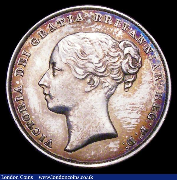 Shilling 1843 ESC 1290 VF/GVF nicely toned with some small edge nicks, scarce : English Coins : Auction 156 : Lot 3438