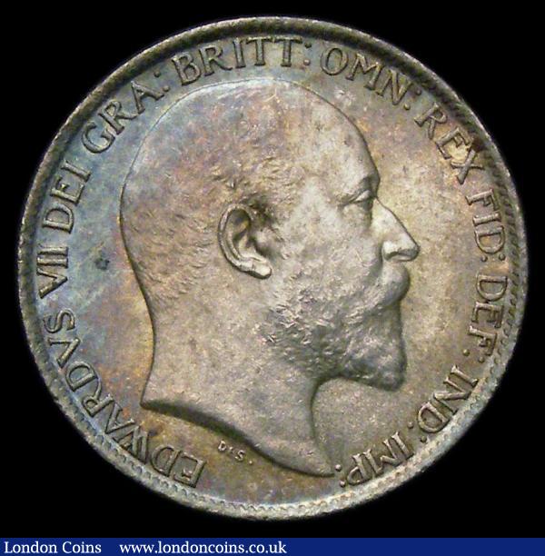 Sixpence 1905 ESC 1789 UNC the obverse toned with a small tone spot and some light contact marks : English Coins : Auction 156 : Lot 3565