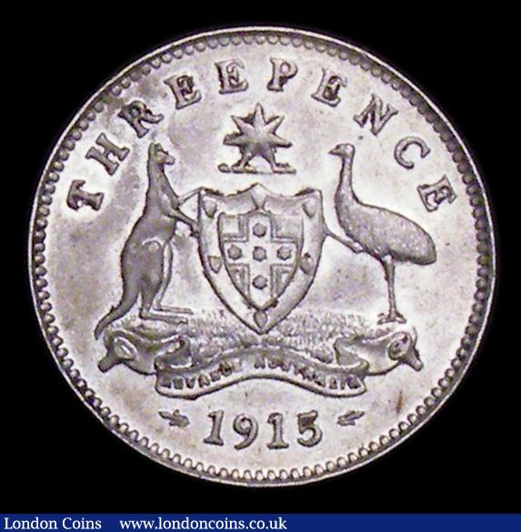 Australia Threepence 1915 KM#24 GVF/NEF Rare, the first we have offered : World Coins : Auction 156 : Lot 1061