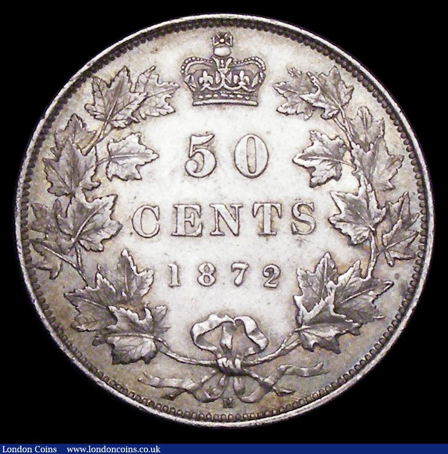 London Coins : A156 : Lot 1123 : Canada 50 Cents 1872H KM#6 EF/About EF and with an attractive tone