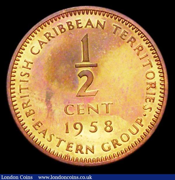 East Caribbean States - British Caribbean Territories Half Cent 1958 VIP Proof/Proof of record KM#1 UNC with some contact marks, lightly toning retaining plenty of original underlying mint brilliance : World Coins : Auction 156 : Lot 1178
