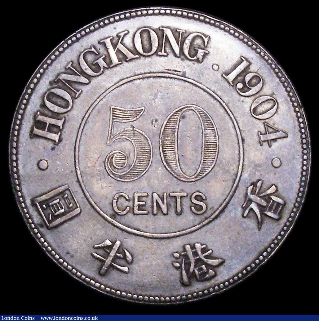 London Coins : A156 : Lot 1221 : Hong Kong 50 Cents 1904 KM#15 Nearer VF than Fine, with an uneven tone