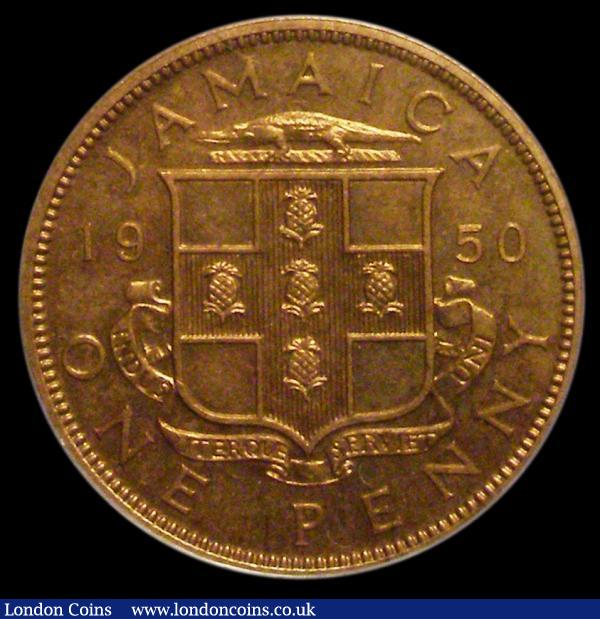 Jamaica Penny 1950 VIP Proof/ Proof of record, KM#35 nFDC slabbed and graded LCGS 90 : World Coins : Auction 156 : Lot 1288