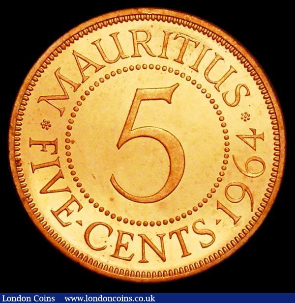 Mauritius 5 Cents 1964 VIP Proof/Proof or record KM#34 UNC with some contact marks,  retaining almost full mint brilliance : World Coins : Auction 156 : Lot 1307