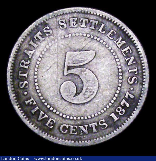 Straits Settlements 5 Cents 1877 near Fine : World Coins : Auction 156 : Lot 1372