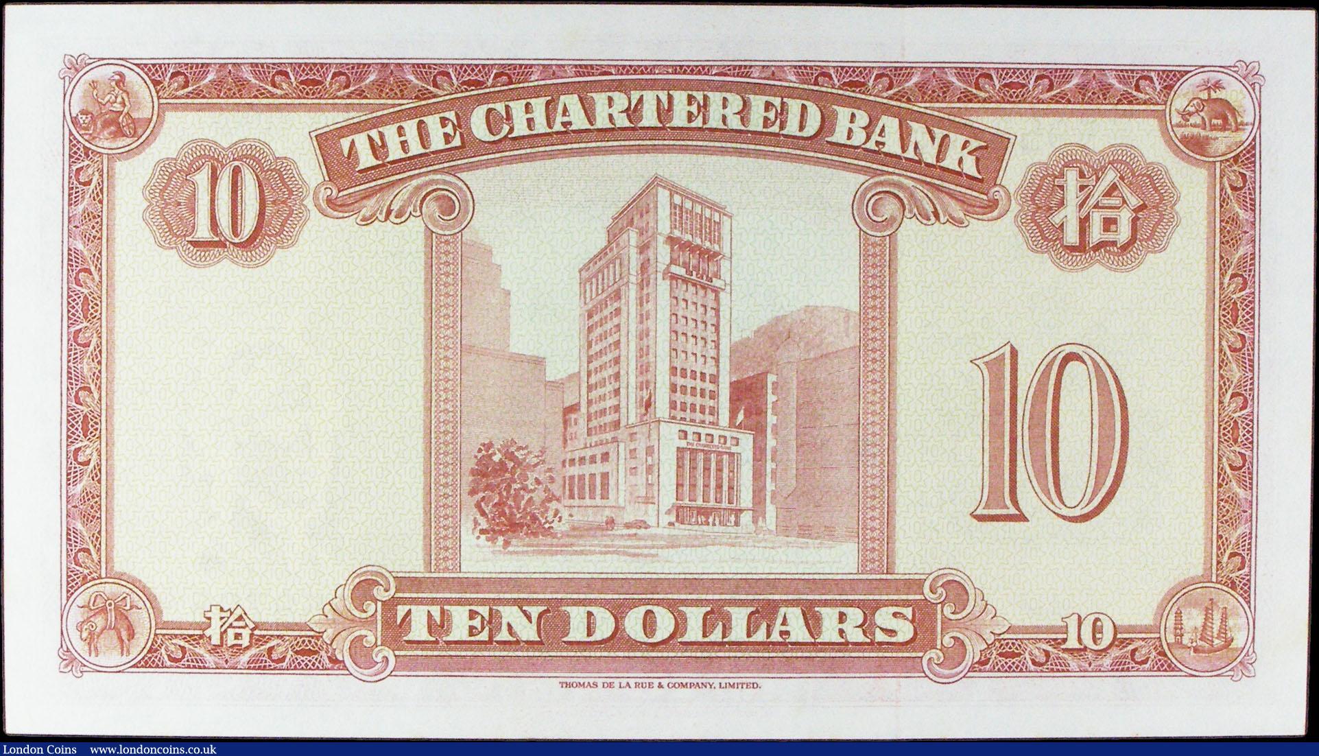 London Coins : A156 : Lot 166 : Hong Kong Chartered Bank $10 issued 1962-70 series U/G 5958705, Pick70c, UNC