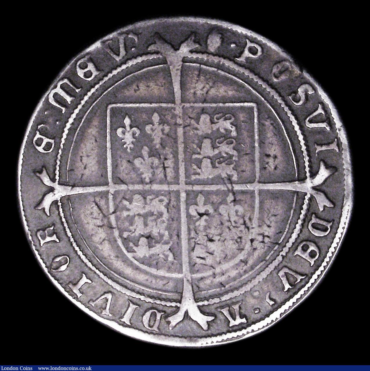 London Coins : A156 : Lot 1683 : Crown Edward VI 1553 Round top 3 in date S.2478 dies B-15 same dies as Nightingale Lot 20, Paget Lot...
