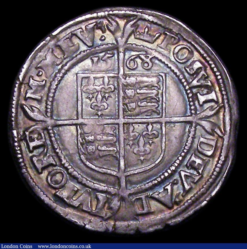 London Coins : A156 : Lot 1810 : Sixpence Elizabeth I 1568 Fourth Issue, Intermediate Bust 4B, S.2562 EF with some lustre, an excepti...