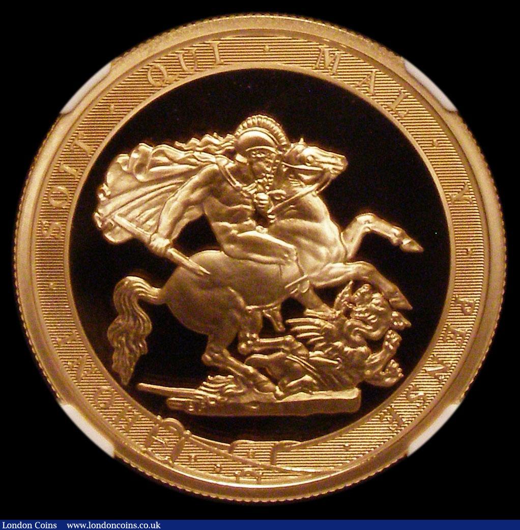 London Coins : A156 : Lot 2009 : Five Pounds 2017 200th Anniversary of the re-introduction of the Gold Sovereign Proof, in an NGC hol...