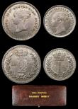 London Coins : A156 : Lot 2410 : Maundy Set 1852 ESC 2462 A/UNC to UNC with minor cabinet friction and with an attractive matching to...