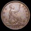 London Coins : A156 : Lot 2513 : Penny 1869 Freeman 59 dies 6+G approaching Fine with all major details clear