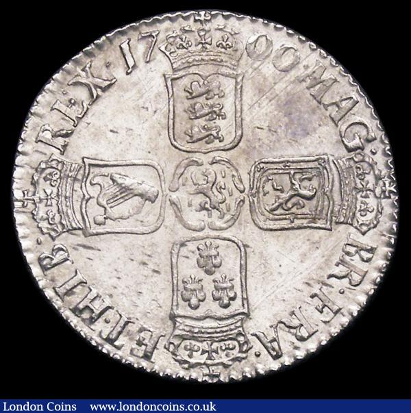 Shilling 1700 Round 0's in date ESC 1121A UNC and with a soft gold tone, slabbed and graded LCGS 82, the joint finest known of 7 examples thus far recorded by the LCGS Population Report : English Coins : Auction 156 : Lot 2578