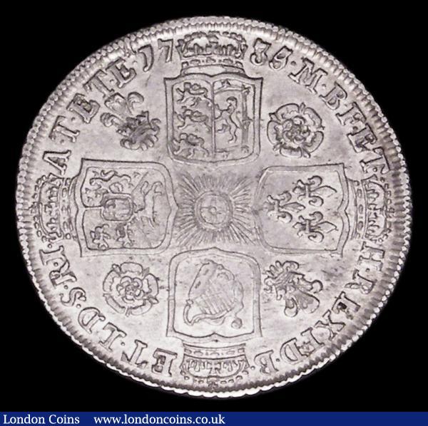 Shilling 1735 5 over 4, Roses and Plumes, 9 Harp strings, unlisted by ESC, Bull or Spink, GVF/VF with some light haymarks, easily the finest of just 3 examples we have offered since 2003 : English Coins : Auction 156 : Lot 2614