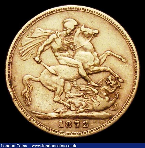 Sovereign 1872 George and the Dragon Marsh 85 Fine : English Coins : Auction 156 : Lot 2868