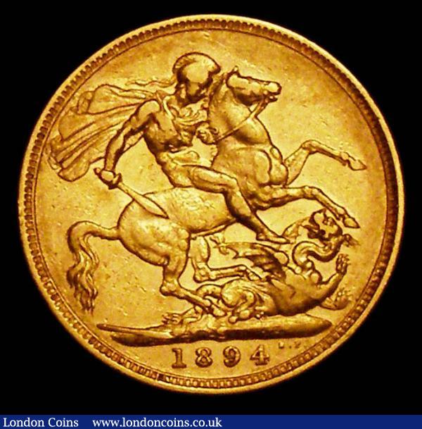 Sovereign 1894S Marsh 163 Fine/Good Fine  : English Coins : Auction 156 : Lot 2884