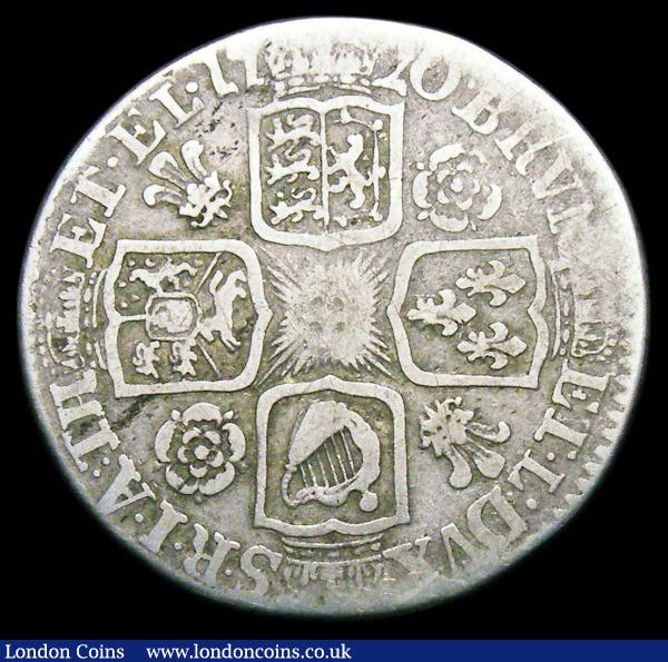 Shilling 1720 Roses and Plumes ESC 1167 VG, a much under-rated type and seldom seen : English Coins : Auction 156 : Lot 3414