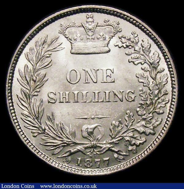 Shilling 1877 ESC 1329 Die Number 47 GEF/AU and lustrous : English Coins : Auction 156 : Lot 3480