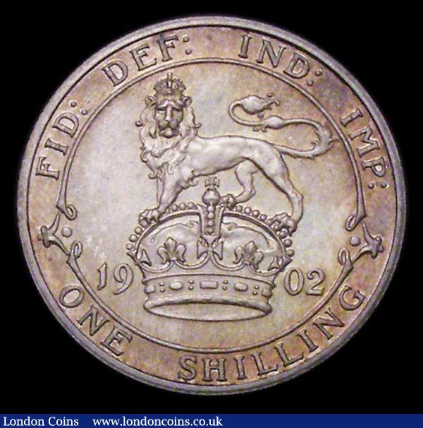 Shilling 1902 Matt Proof ESC 1411 nFDC with golden tone : English Coins : Auction 156 : Lot 3503