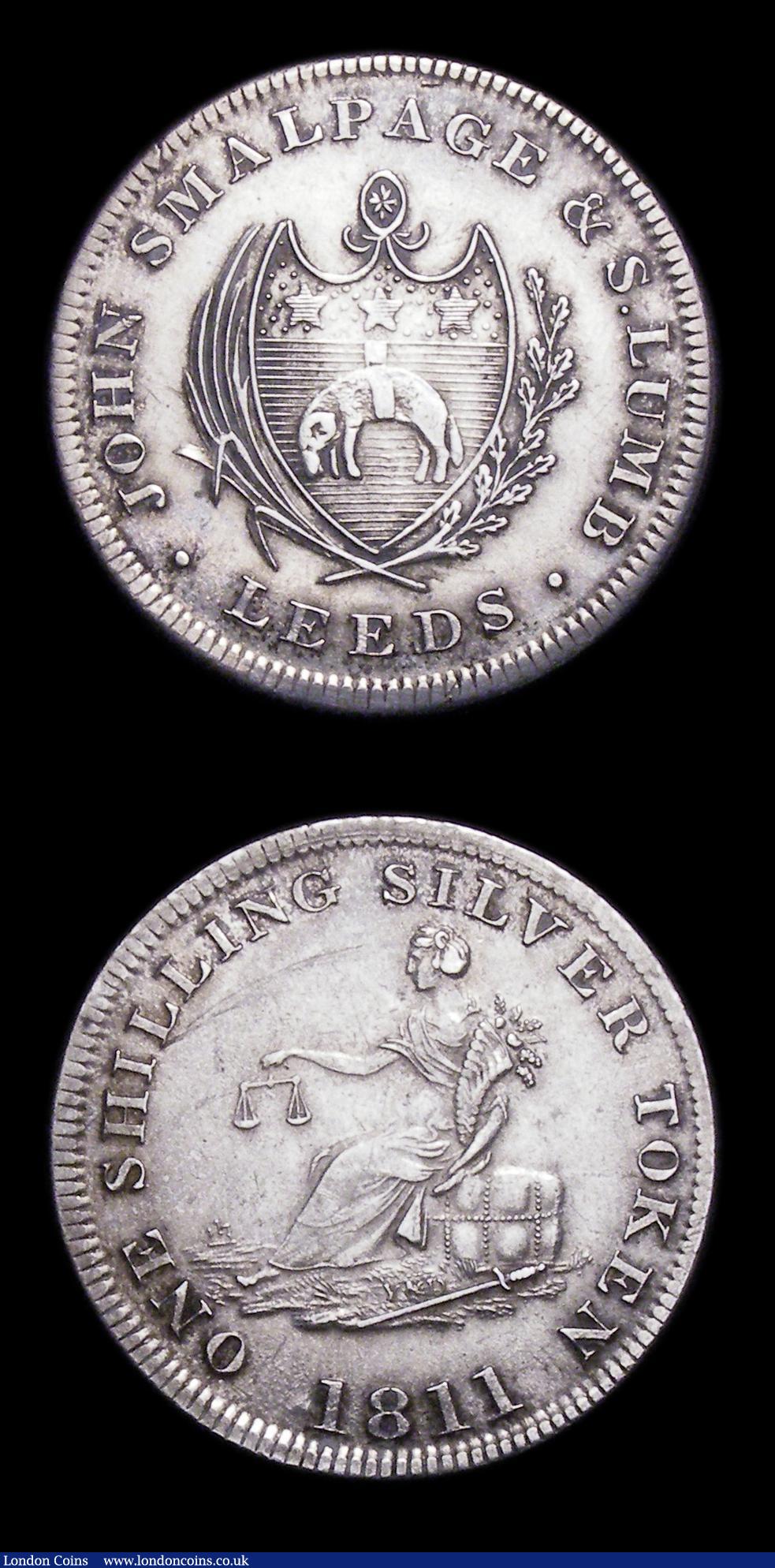 London Coins : A156 : Lot 708 : 19th Century Yorkshire (2) Hull One Shilling and Sixpence 1811 Rudston & Preston, 6 Berries in r...