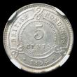 London Coins : A156 : Lot 1102 : British Honduras 5 Cents 1894 KM#7 NGC MS61