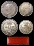 London Coins : A156 : Lot 2421 : Maundy Set 1863 ESC 2474 GEF to UNC with an attractive and matching tone, the Fourpence with a small...