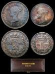 London Coins : A156 : Lot 2430 : Maundy Set 1872 ESC 2485 UNC and with a choice deep and matching tone, the Twopence and Penny with t...
