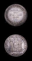 London Coins : A156 : Lot 702 : 19th Century Sussex (2) Chichester Shilling 1811 Market Cross Chichester Accommodation Davis 7 NEF, ...