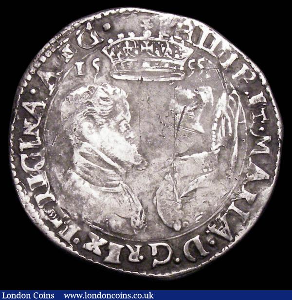 Shilling Philip and Mary 1555 English titles only, with mark of value S.2501 Fine or better with some scratches on the obverse : Hammered Coins : Auction 157 : Lot 1965
