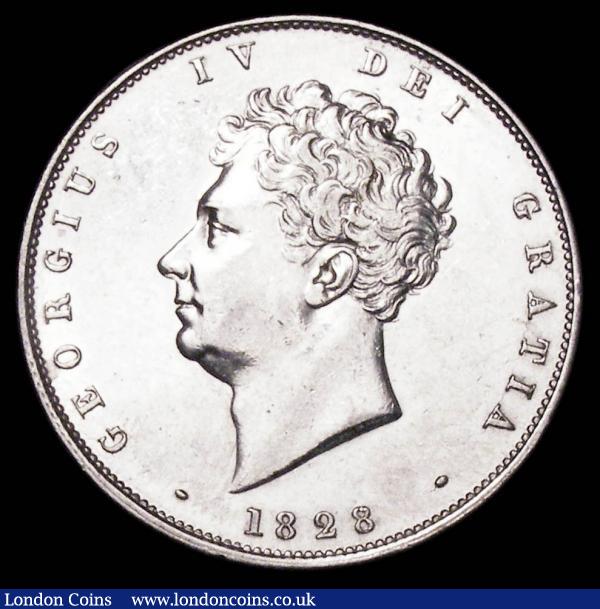 Halfcrown 1828 ESC 648 NEF once lightly cleaned, still of attractive appearance, Rare in high grade : English Coins : Auction 157 : Lot 2593