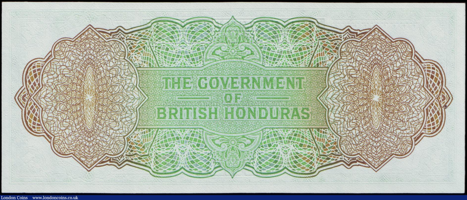 London Coins : A157 : Lot 118 : British Honduras $1 Pick28c, dated 1st June 1970 series G/5 799750, portrait QE2 on right, PCGS grad...