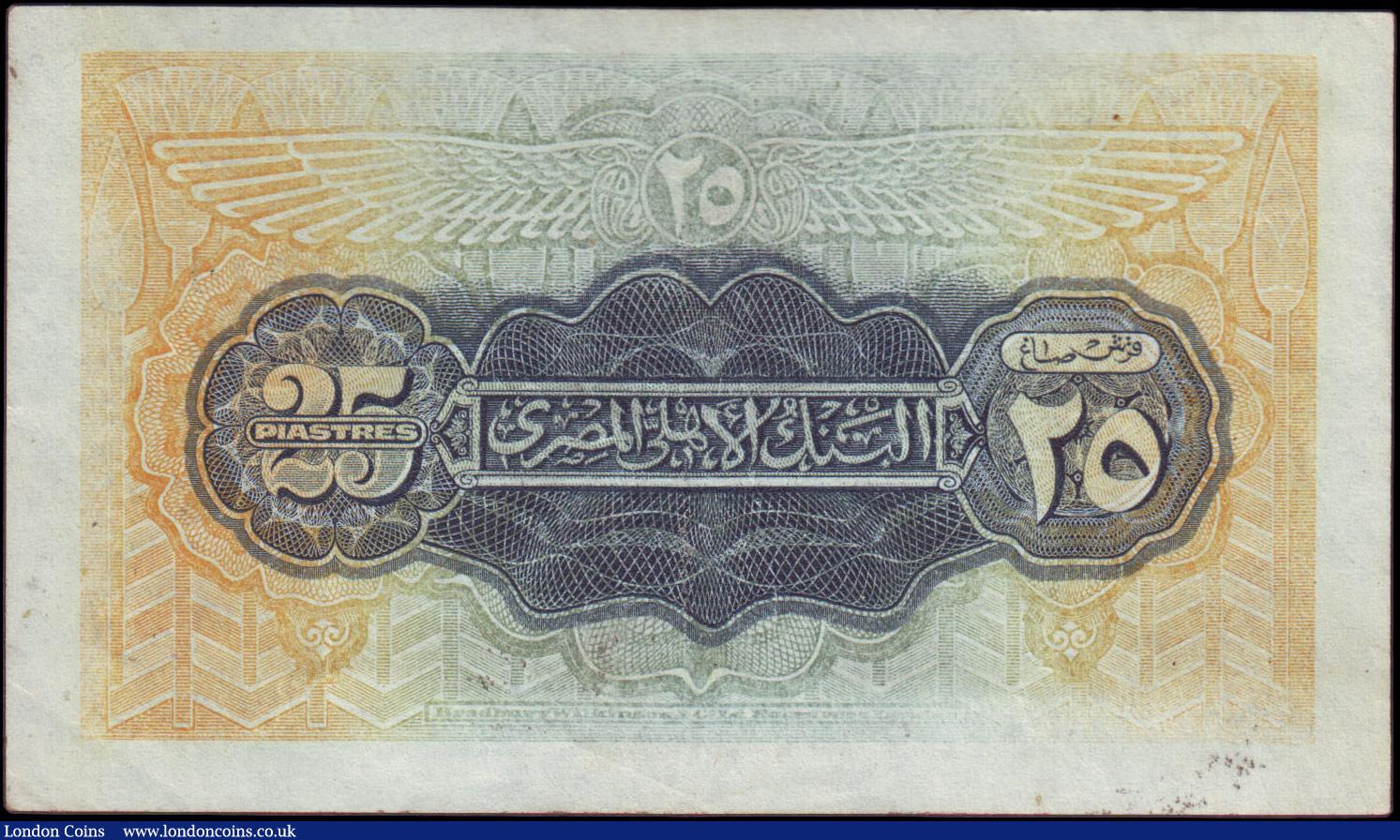 London Coins : A157 : Lot 134 : Egypt 25 Piastres 1942 L/68 831710 Nixon signature, Pick 10c VF