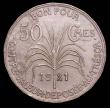London Coins : A157 : Lot 1427 : Guadeloupe 50 Centimes 1921 KM#45 Toned UNC, scarce