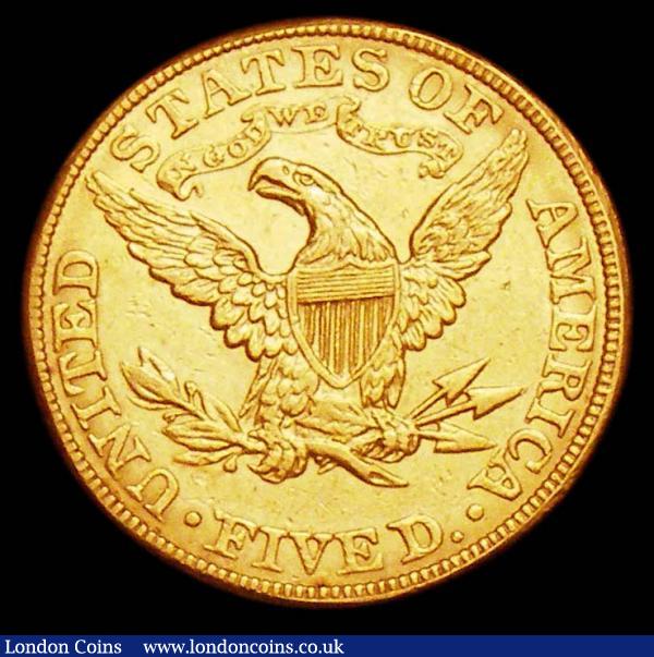 USA Five Dollars 1882 Breen 6719 VF Ex-mount with the edge milling filed, weight 7.77 grammes : World Coins : Auction 157 : Lot 1669