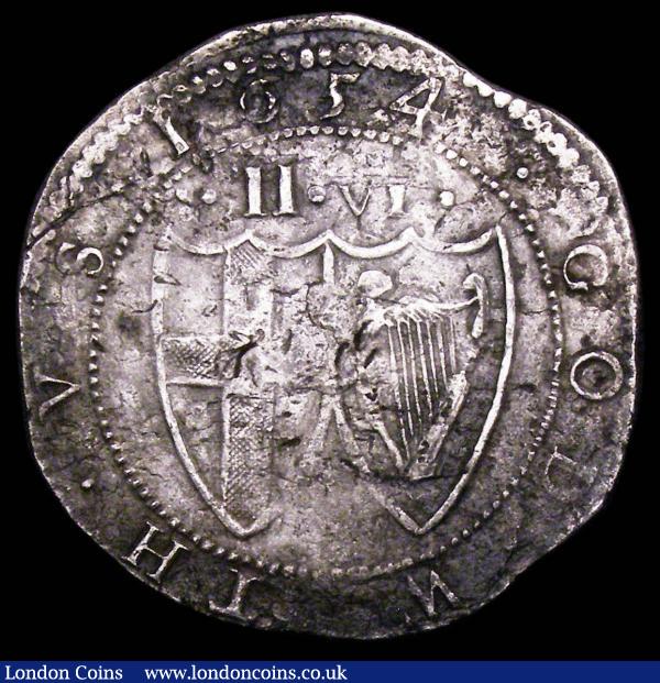 Halfcrown Commonwealth 1654 ESC 434 Fine, unevenly toned with some flan stress and surface marks, Ex-Carlisle 17/6/2010 Lot 237  : Hammered Coins : Auction 157 : Lot 1911