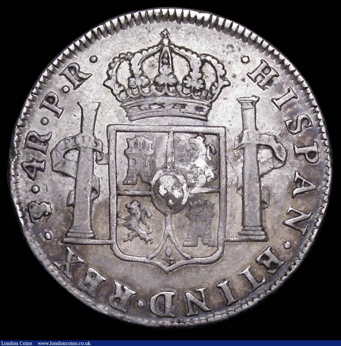 London Coins : A157 : Lot 2281 : Half Dollar 1778 as ESC 611, S.3767 Oval Countermark on Bolivia Potosi 4 Reales countermark NEF host...