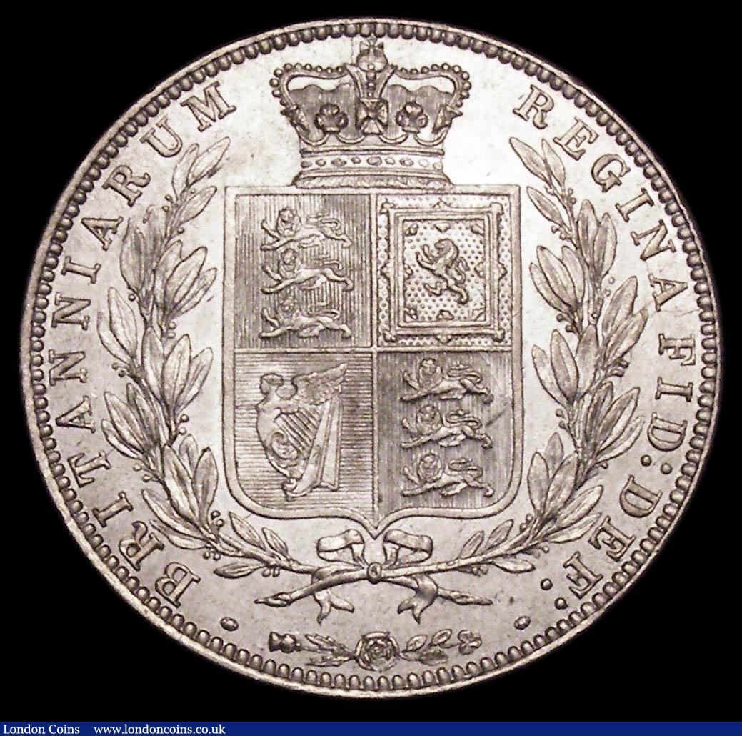 London Coins : A157 : Lot 2483 : Halfcrown 1879 ESC 703 Davies 586 dies 4C A/UNC with a lamination flaw and some scratches in the obv...
