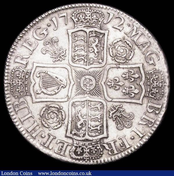 Halfcrown 1712 Roses and Plumes ESC 582 VF with some light haymarks : English Coins : Auction 157 : Lot 2566