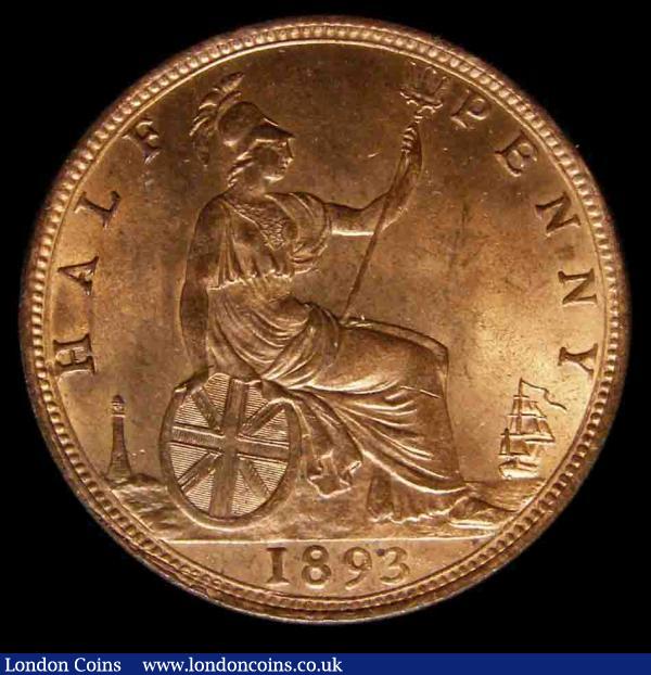 Halfpenny 1893 Freeman 368 dies 17+S UNC and lustrous, slabbed and graded LCGS 80  : English Coins : Auction 157 : Lot 2728