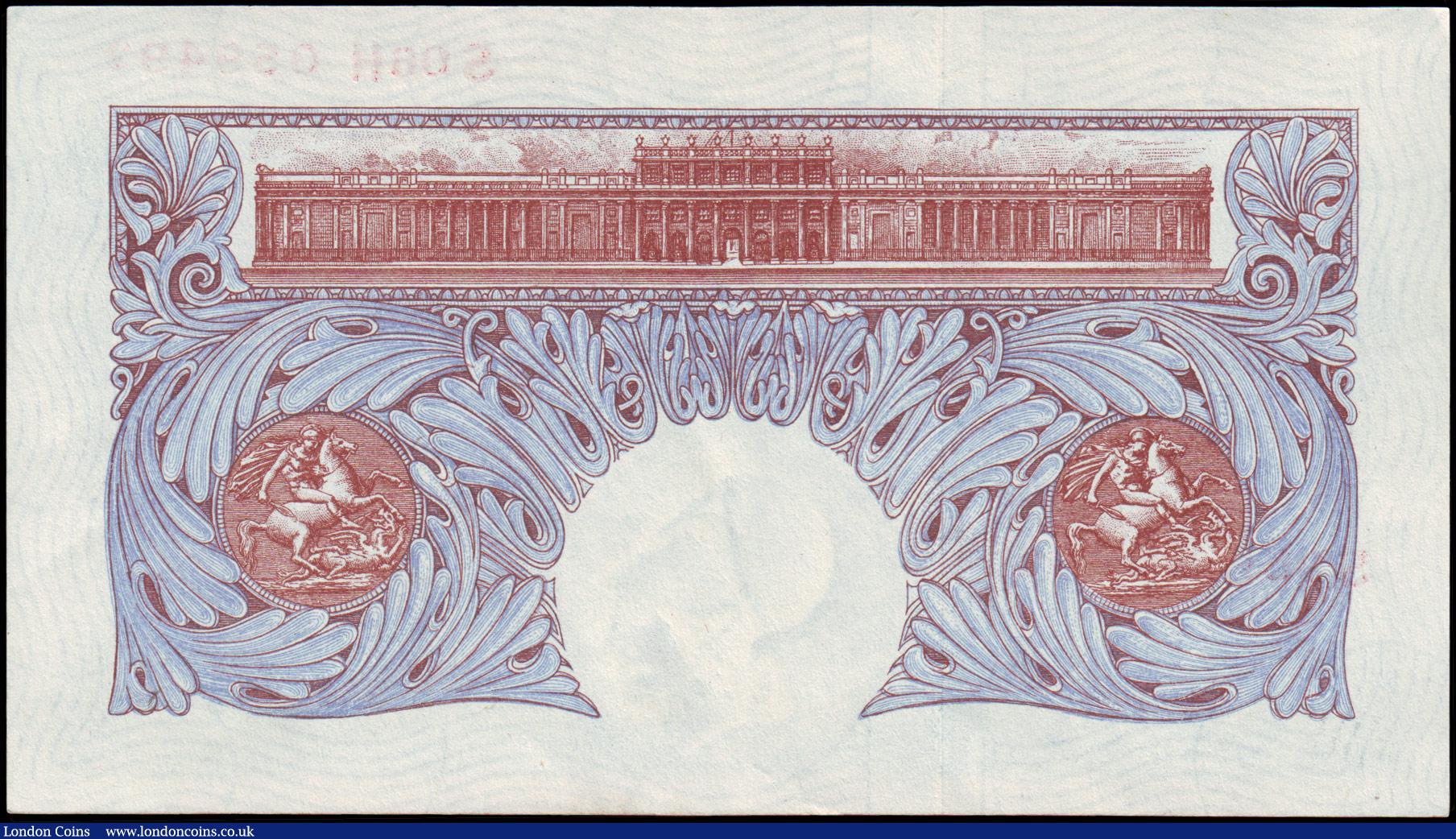 London Coins : A157 : Lot 32 : One pound Peppiatt blue B250 issued 1940, replacement series S06H 059491, Pick367r, GEF to about UNC...