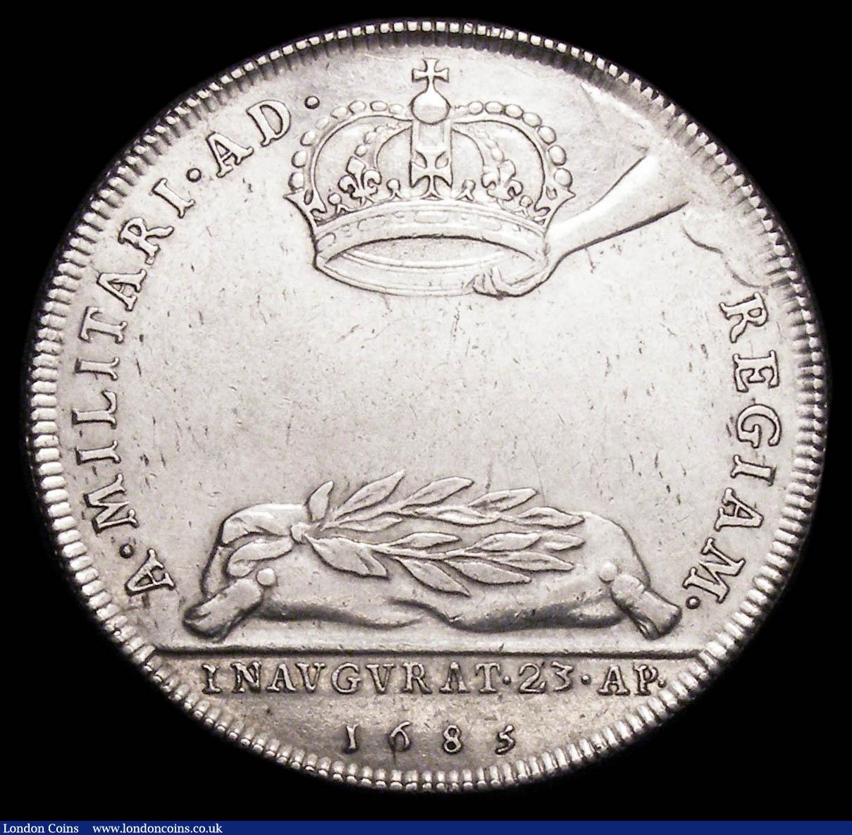 London Coins : A157 : Lot 862 : Coronation of James II 1685 34mm diameter in silver Eimer 273 the official Coronation issue Obverse ...