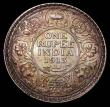 London Coins : A157 : Lot 1477 : India One Rupee 1913 Bombay KM#524 UNC or very near so and choice with a superb deep gold and olive ...
