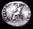 London Coins : A157 : Lot 1799 : Nero.  Ar denarius.  C, 64-65 AD.  Rev; IVPPITER CVSTOS; Jupiter seated l., holding sceptre and thun...