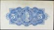 London Coins : A157 : Lot 218 : Martinique 5 Francs 1942 Issue, Blue serial number S66 291 1642291 , Pick 16b, VF with a light centr...