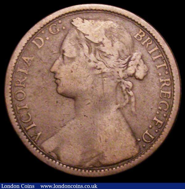 Penny 1874H Freeman 76 dies 7+I rated R17 by Freeman, seldom seen in any grade, NF/VG with all major details clear, Ex-London Coins Auction A130 5/9/2010 Lot 1894, we note that there was no example in the Roland Harris or Andrew Wayne collections : English Coins : Auction 157 : Lot 2886