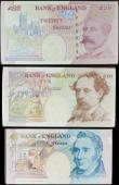 London Coins : A157 : Lot 51 : Bank of England (3) Twenty Pounds B386, Ten Pounds B382 & 5 Pounds B380 signed Lowther, presenta...