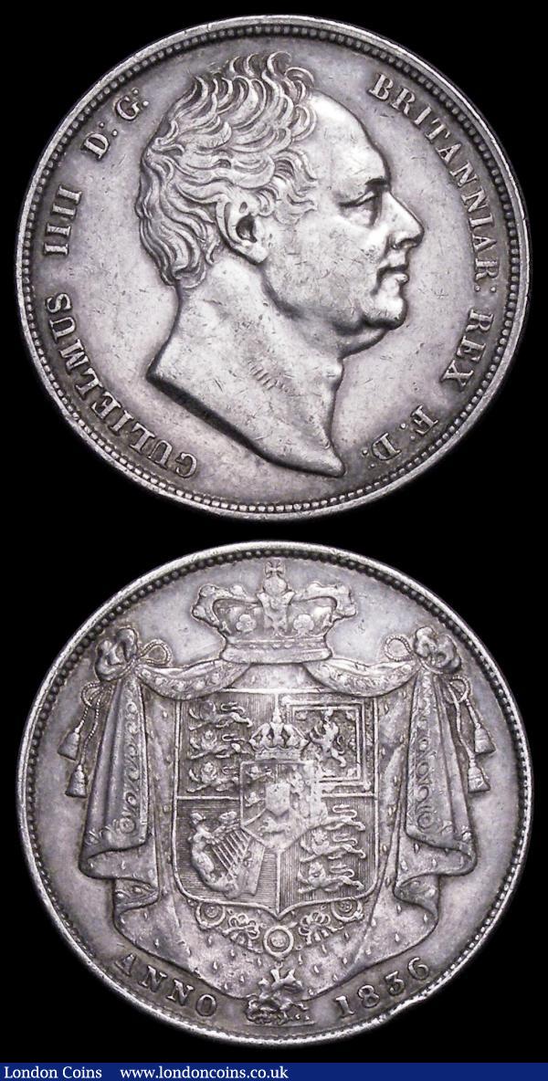 Halfcrowns  1836 ESC 666  (2) GF and NVF, the second with a flan flaw on the obverse : English Coins : Auction 158 : Lot 3291