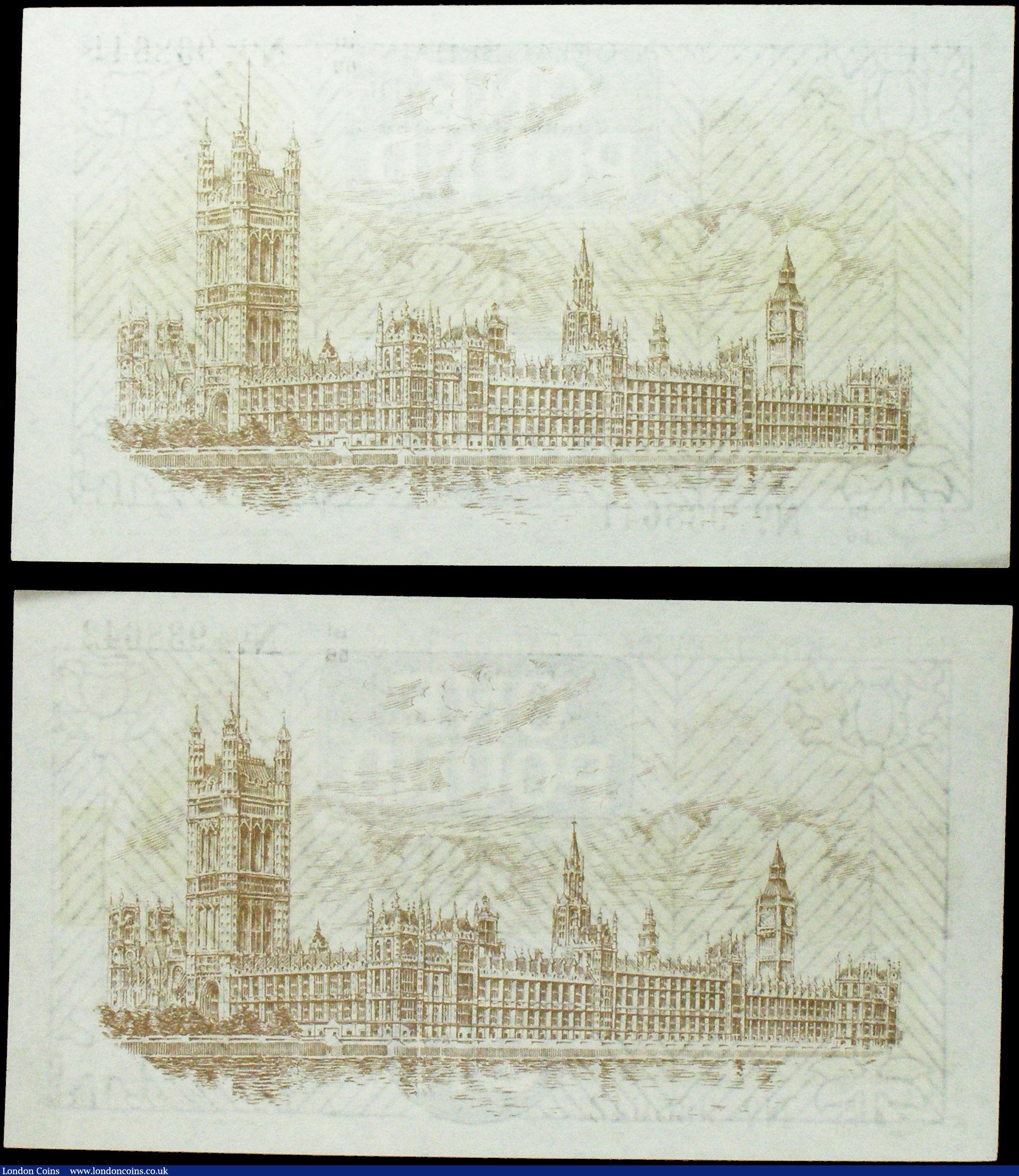 London Coins : A158 : Lot 12 : One Pound Warren Fisher (2) T31 issued 1923, a consecutively numbered pair series B1/56 938641 &...