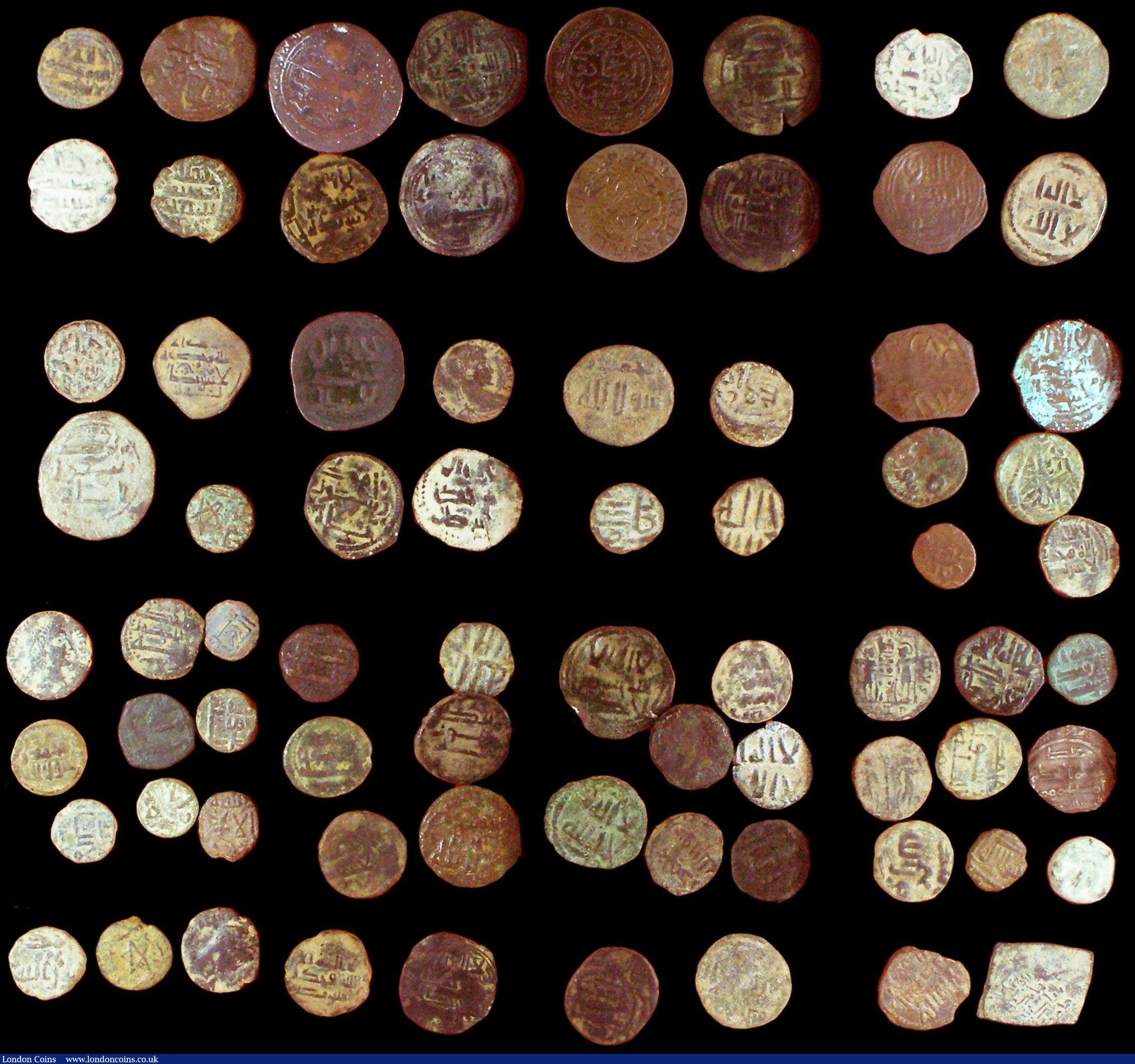 London Coins : A158 : Lot 1646 : Miscellaneous Islamic copper coins (68), mostly Spanish, together with other copper coins (6), varie...