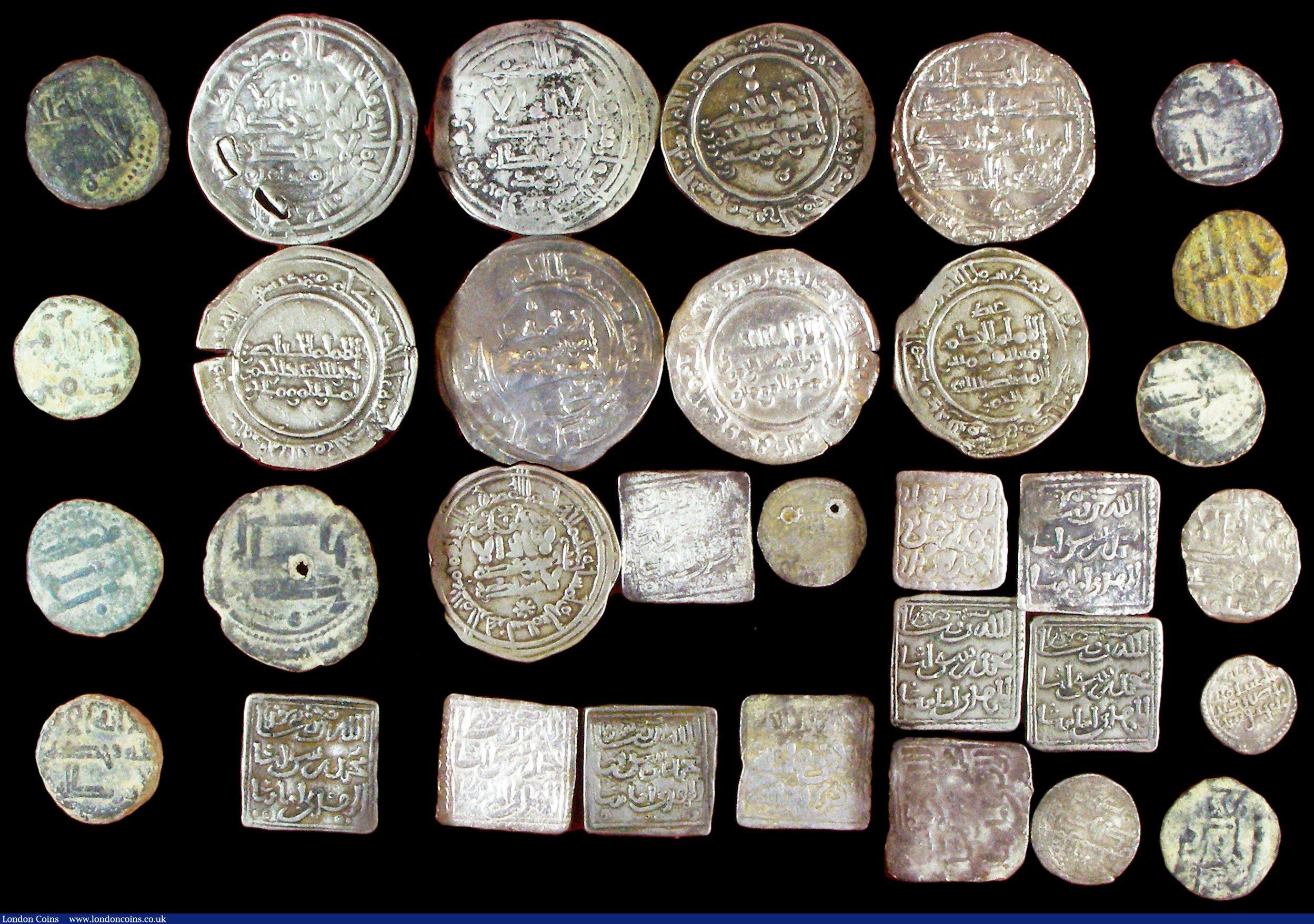 London Coins : A158 : Lot 1653 : Umayyad of Spain, Dirhams (9), al-Andalus 197h, 366h, 400h, Madinat al-Zahra 340h(2), 343h(2), 353h(...