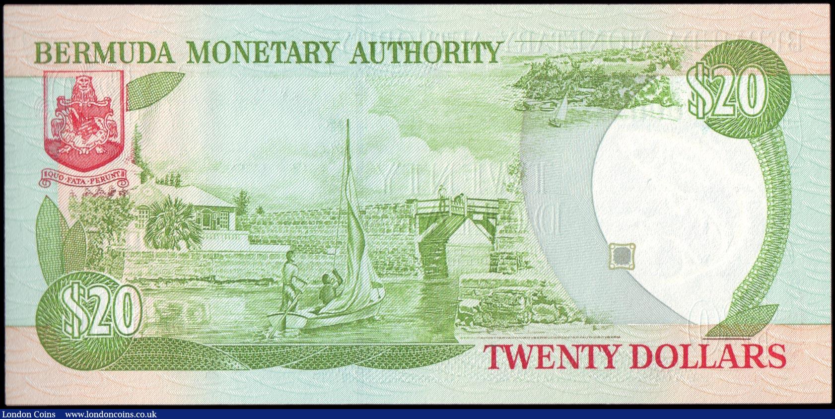 London Coins : A158 : Lot 169 : Bermuda Monetary Authority 20 Dollars dated 17th January 1997 low serial number C/1 000218, commemor...